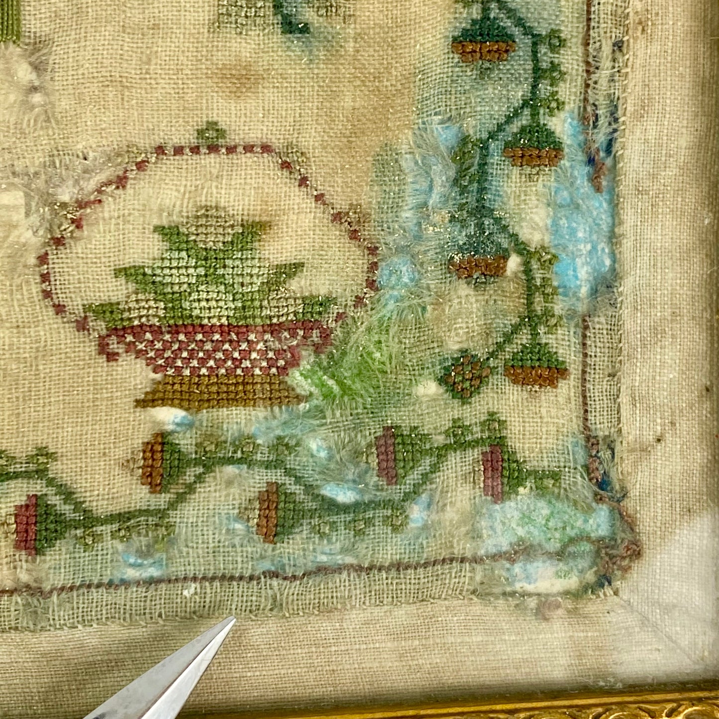 Antique Embroidery Needlework Sampler April 3rd 1834 Victorian Poetry English by Lucy Ann Major
