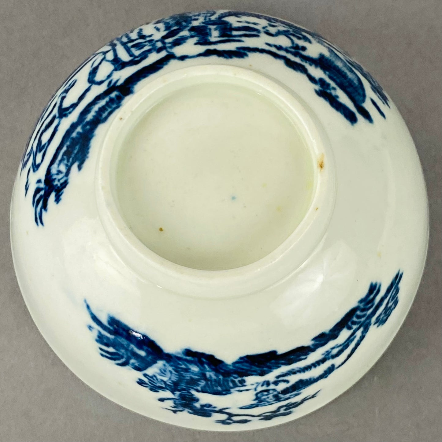 Antique Liverpool Porcelain Tea bowl Cup & Saucer Gainsborough Rural Lovers 18thc