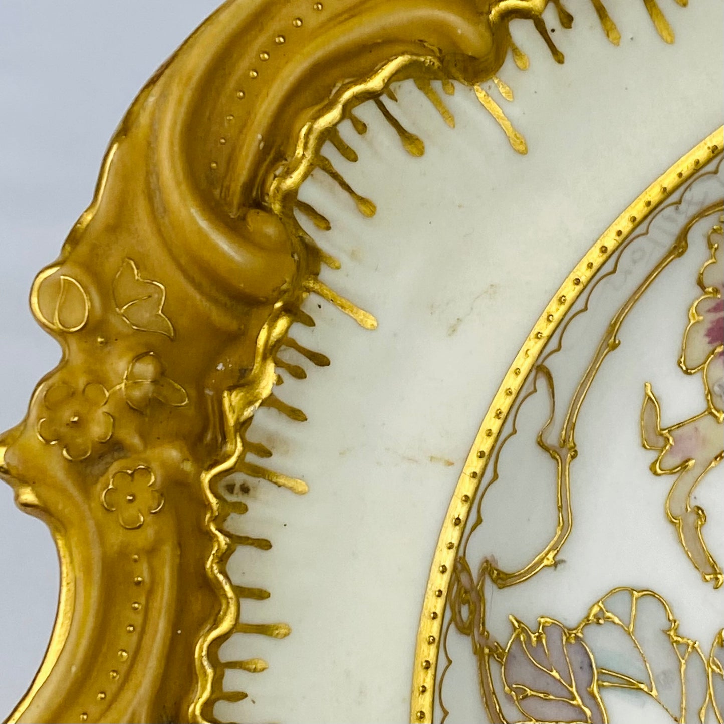 c1892 Antique Plate by Doulton Burslem Scallop Edged Spanish Ware