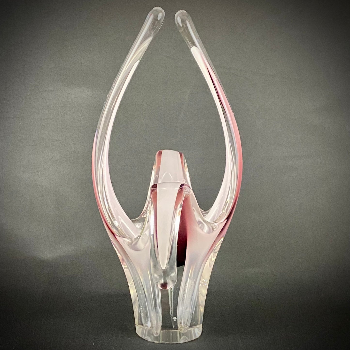 Paul Kedelv Flygfors Coquille Studio Glass Hand Crafted Vase 1962 Swedish