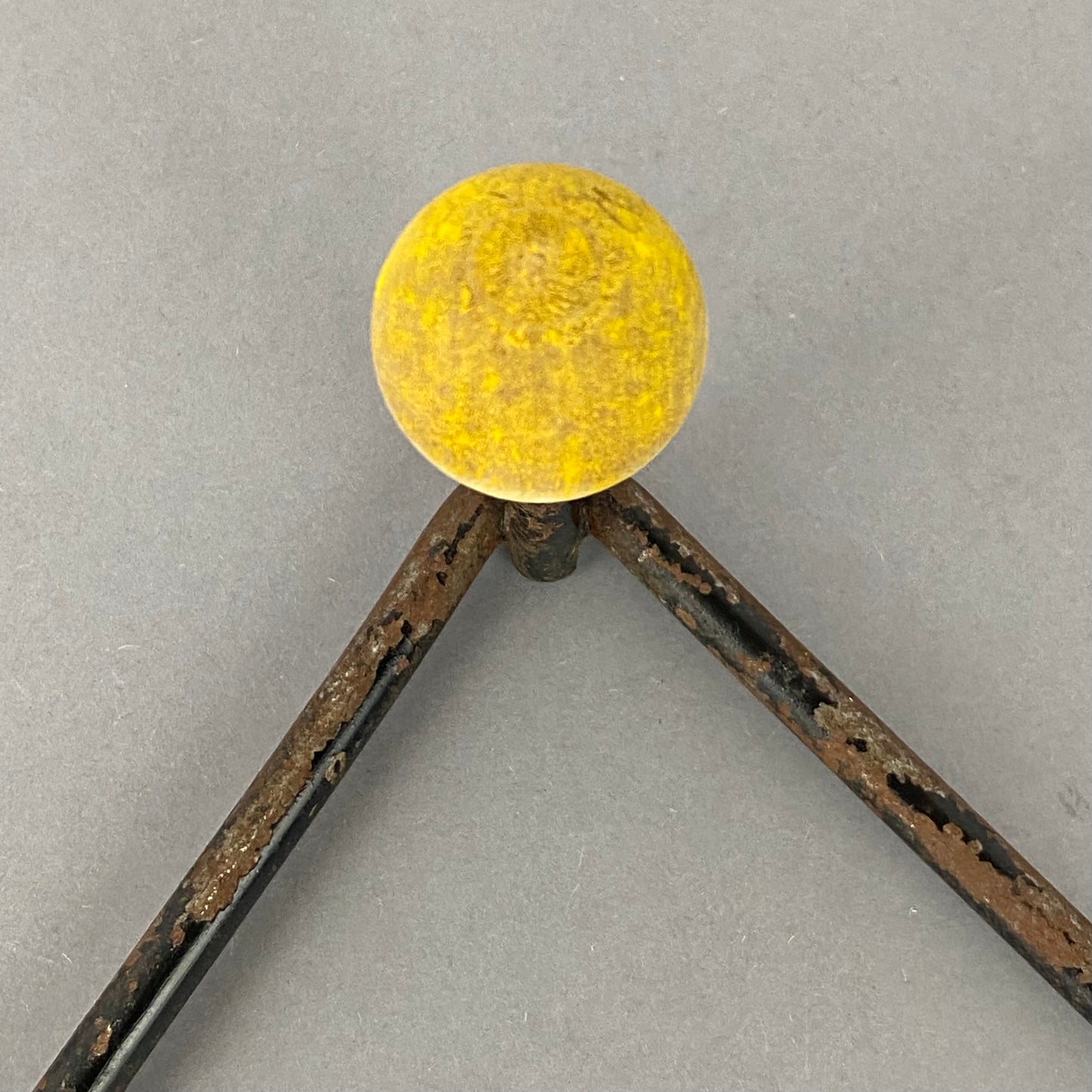 50s 60s Vintage Retro Zig Zag Atomic Sputnik Coat Hat Hooks Rack Wooden Ball