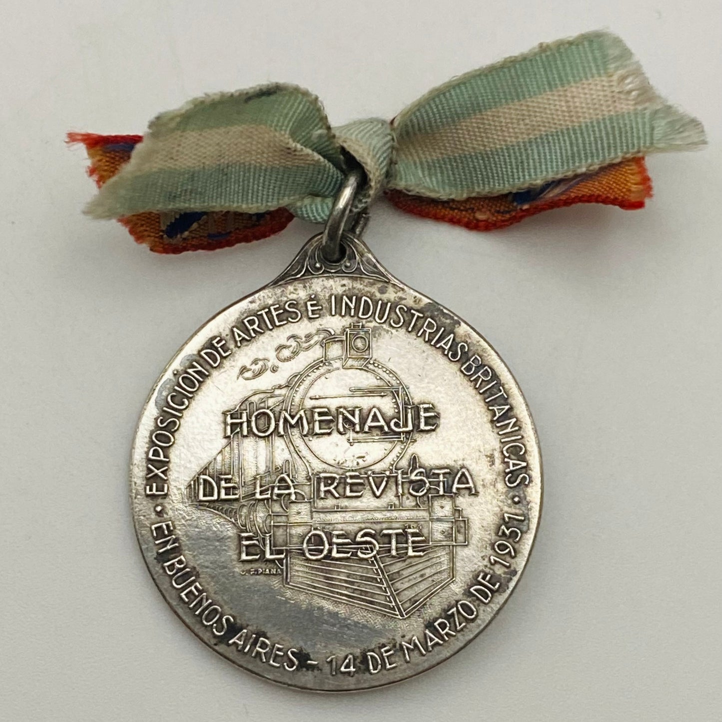 1931 Silver British Exhibition in Buenos Aires Medal ~ Prince of Wales