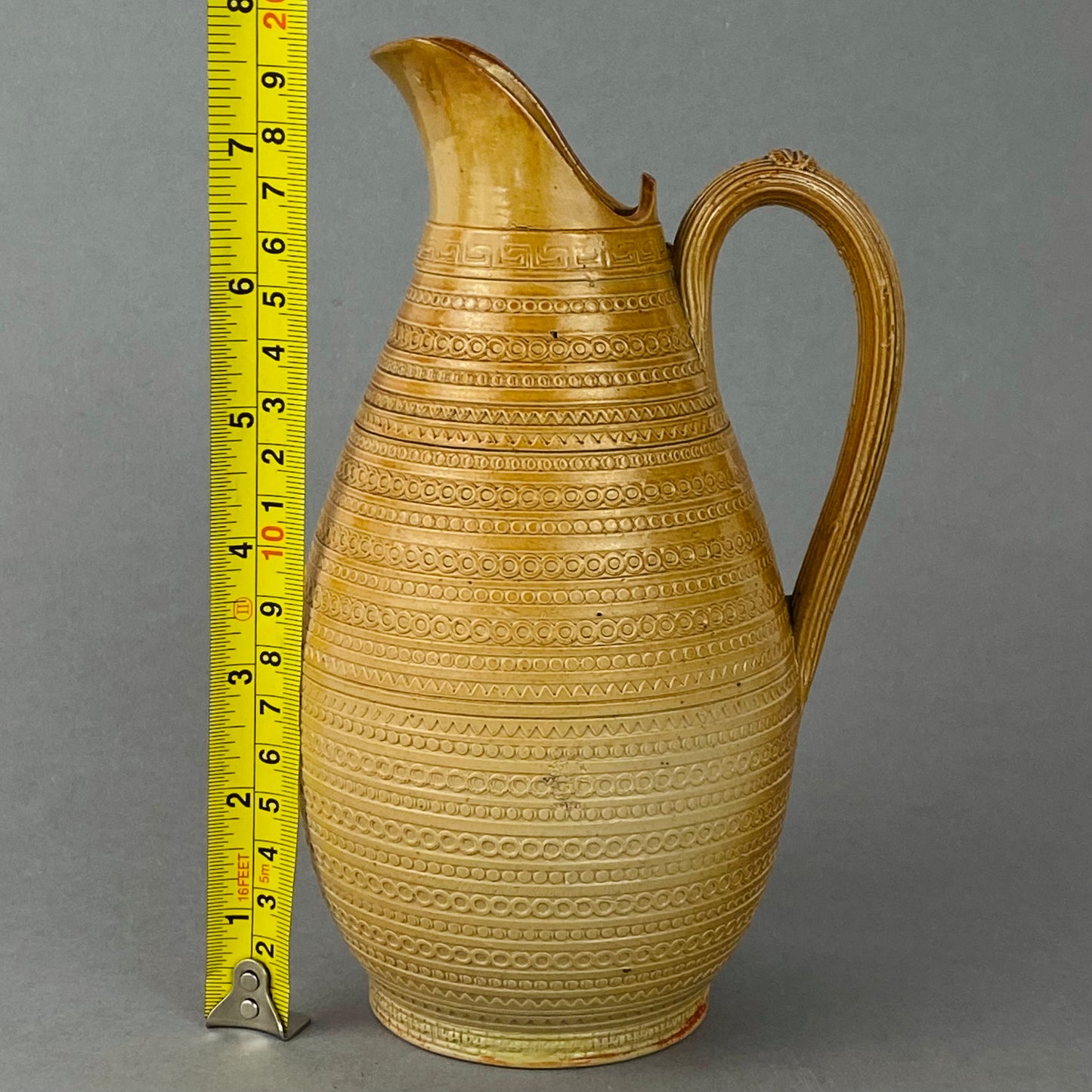 Antique Doulton Lambeth Jug / Pitcher 19thc Victorian Salt Glaze Stoneware