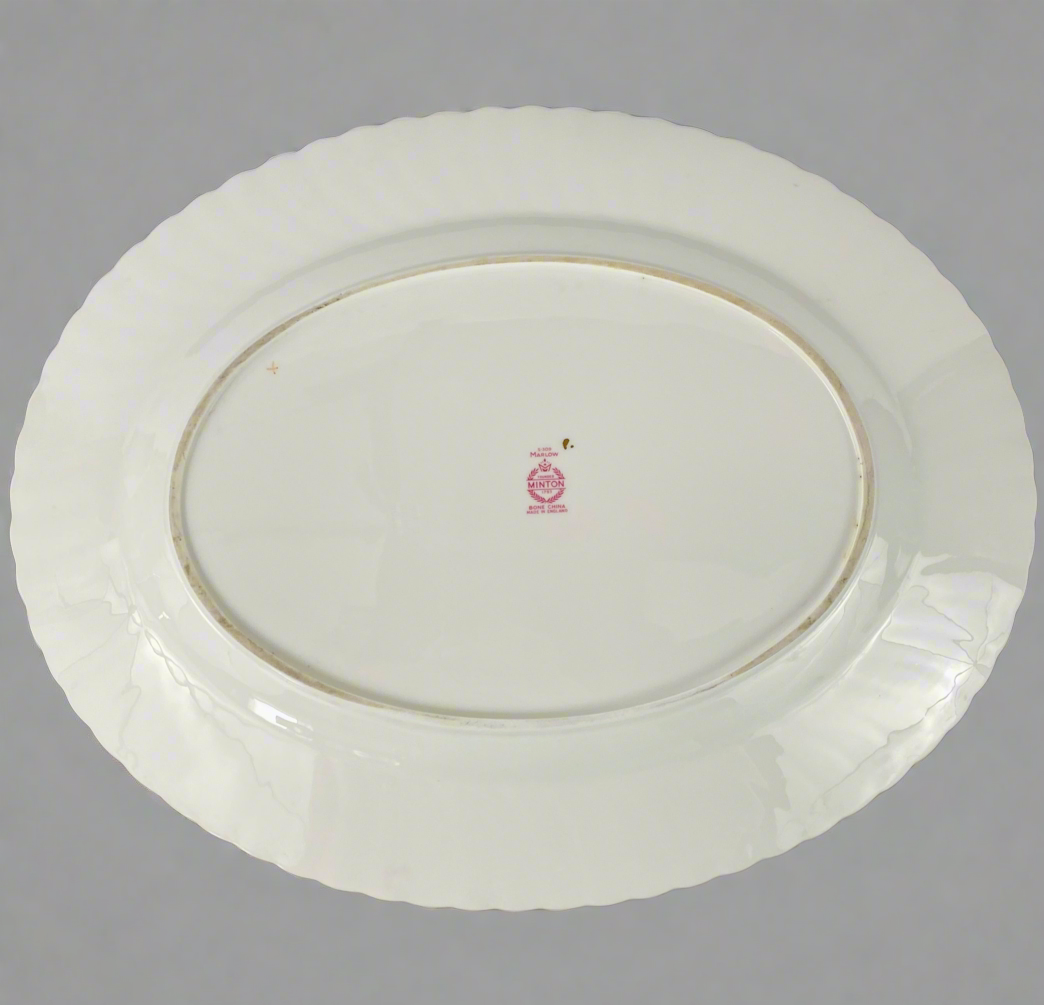 Minton Marlow Platter XL Gold Gilt Floral 45cm or 17 & 1/2" Bone China VGC