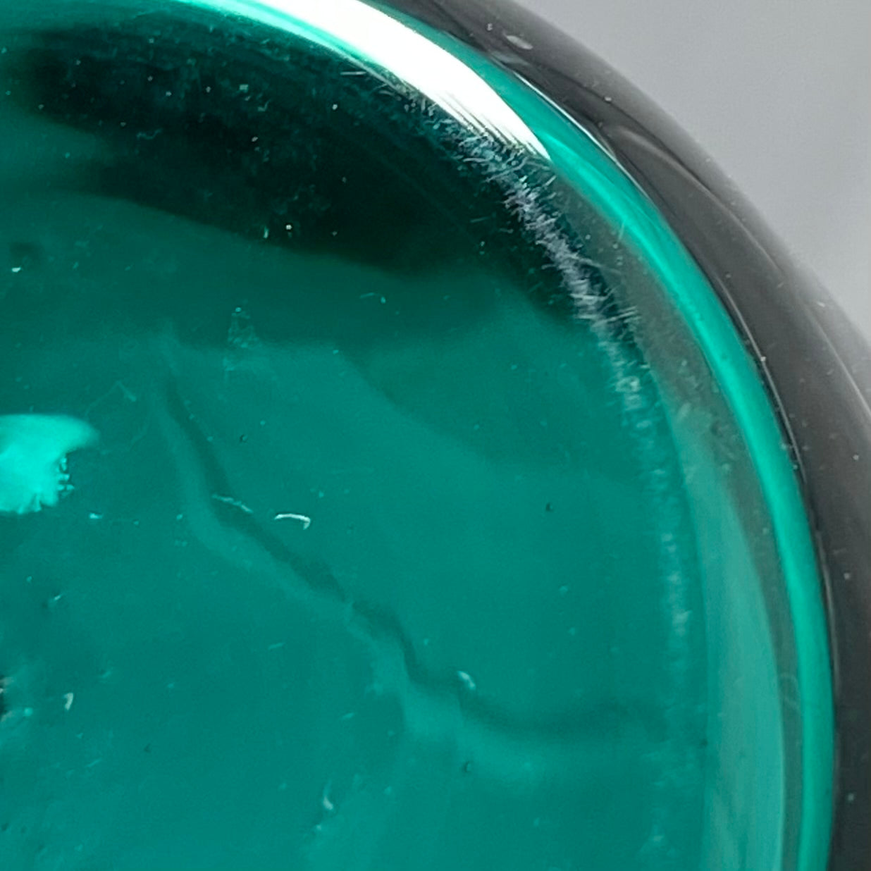 Antique Set of 6 Teal Bristol Green Glass Tumblers Victorian c1890 English
