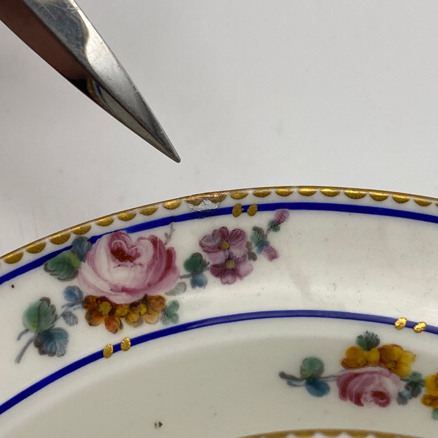 18thc Antique Sevres French Porcelain Butter Dish Dated 1791 by Ereaux L'aine