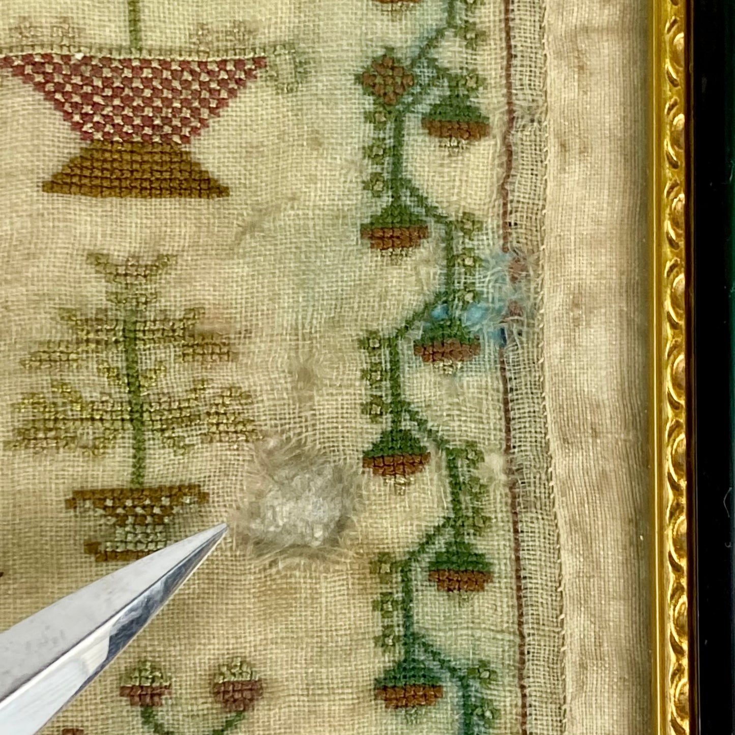 Antique Embroidery Needlework Sampler April 3rd 1834 Victorian Poetry English by Lucy Ann Major