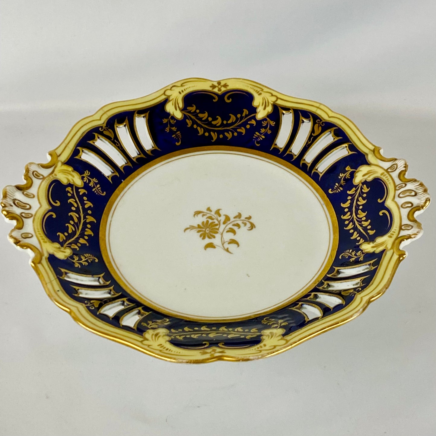 c1840 Antique John Ridgway #8579 Gold Gilt Porcelain Dessert Service