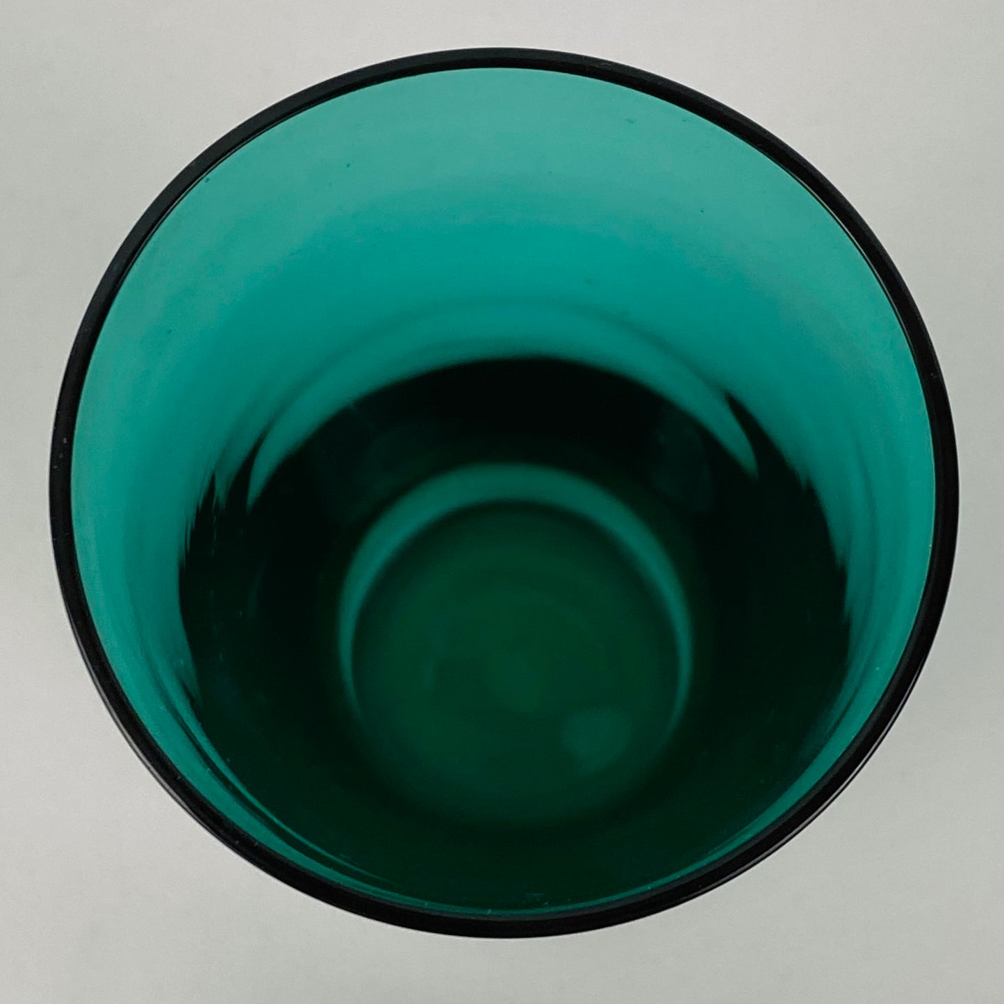 Antique Set of 6 Teal Bristol Green Glass Tumblers Victorian c1890 English