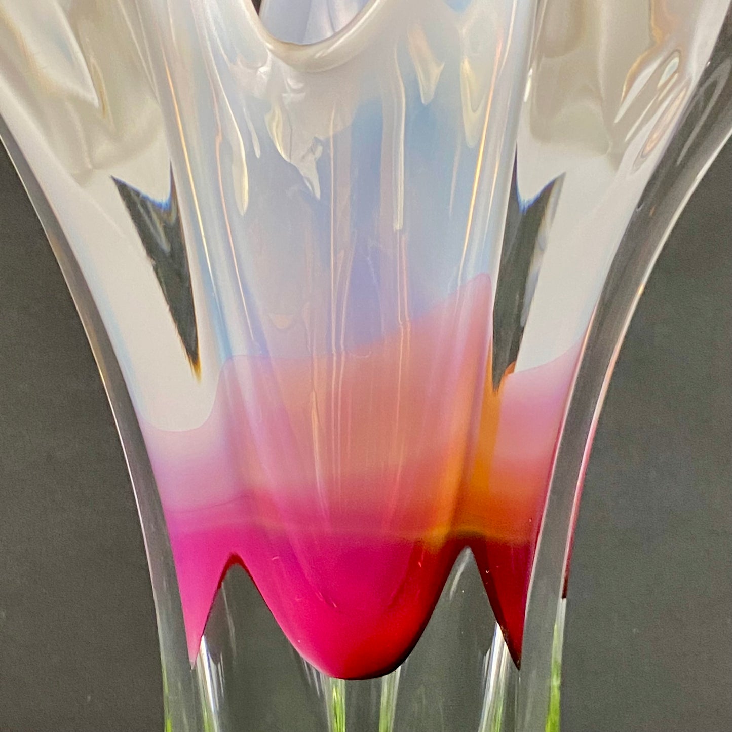 Vintage Josef Hospodka for Chribska Glass Sommerso Vase 1960’s 26cm’s
