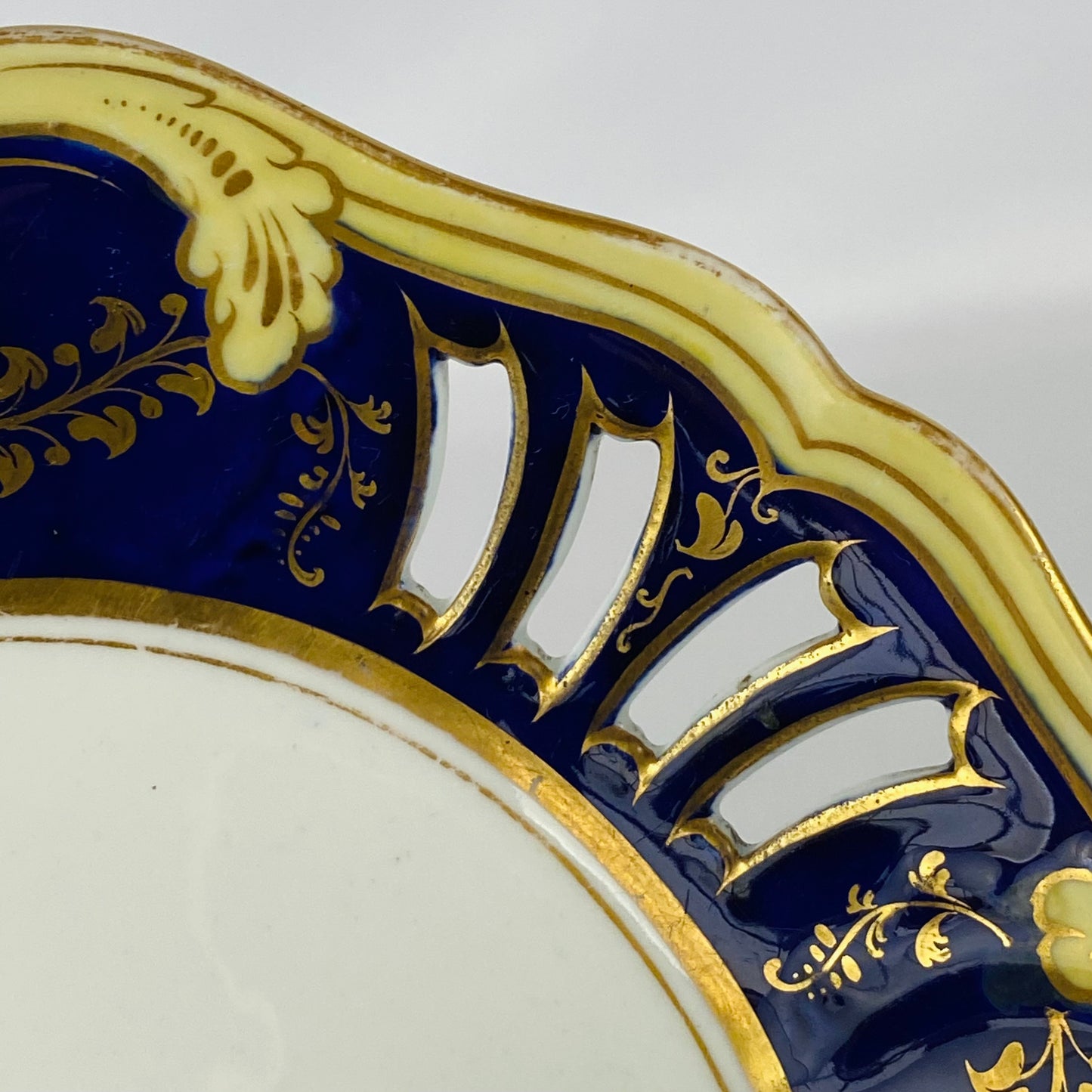 c1840 Antique John Ridgway #8579 Gold Gilt Porcelain Dessert Service