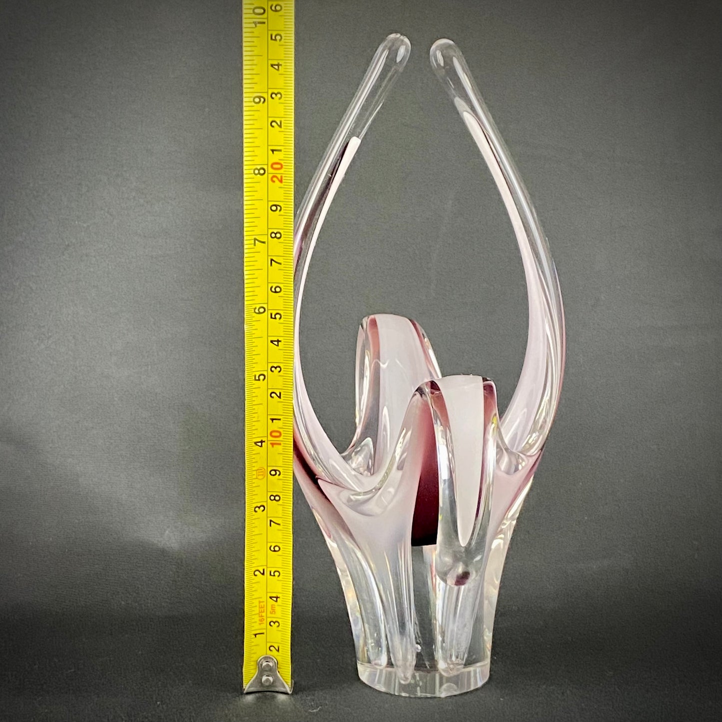 Paul Kedelv Flygfors Coquille Studio Glass Hand Crafted Vase 1962 Swedish