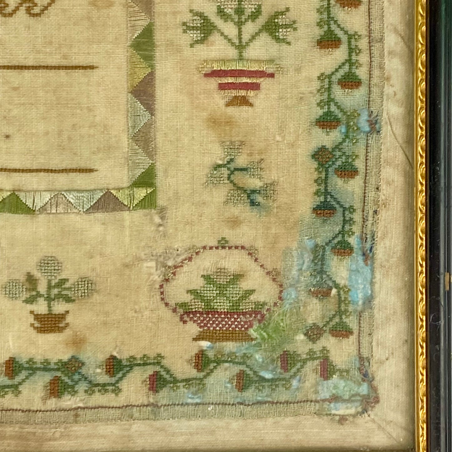 Antique Embroidery Needlework Sampler April 3rd 1834 Victorian Poetry English by Lucy Ann Major