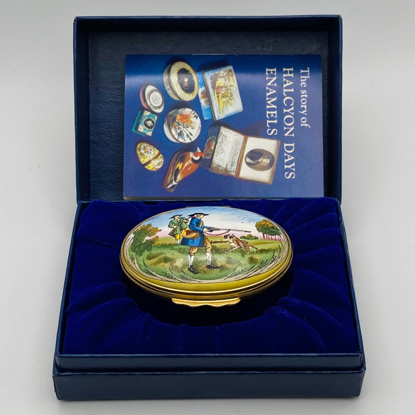Game Bird Shooting Hunting Scene Halcyon Days Enamel Trinket Box Pill Pot London