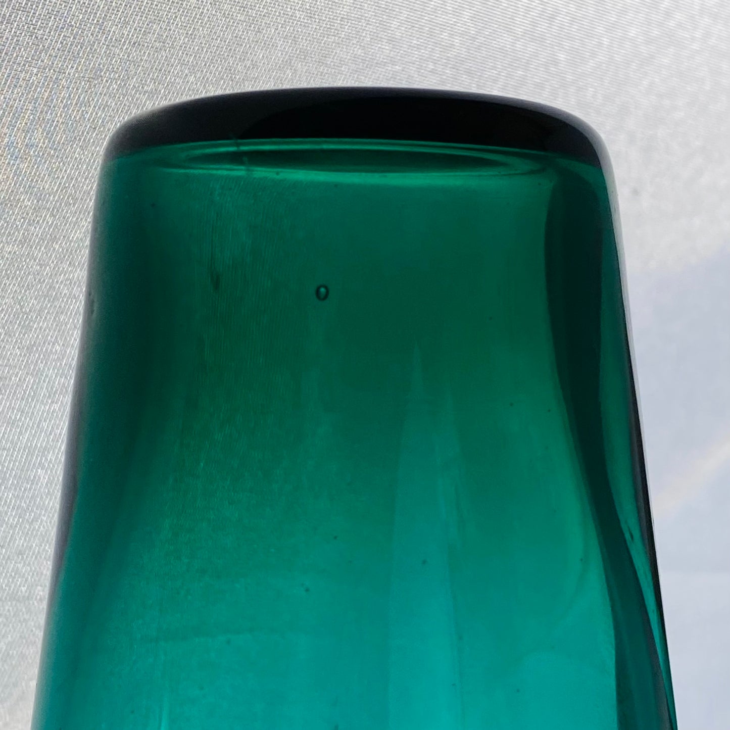 Antique Set of 6 Teal Bristol Green Glass Tumblers Victorian c1890 English