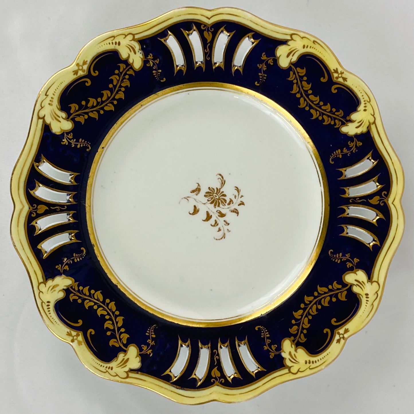 c1840 Antique John Ridgway #8579 Gold Gilt Porcelain Dessert Service