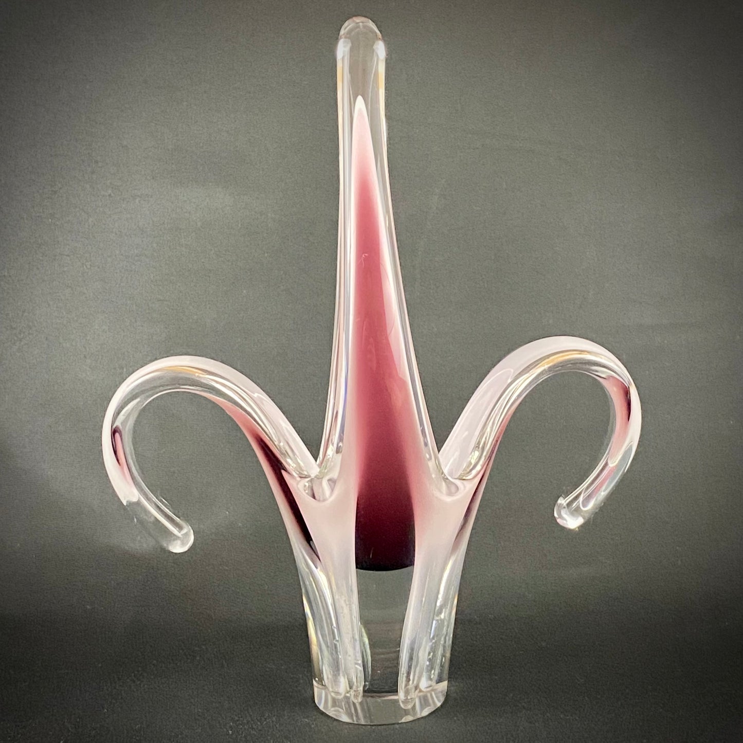 Paul Kedelv Flygfors Coquille Studio Glass Hand Crafted Vase 1962 Swedish