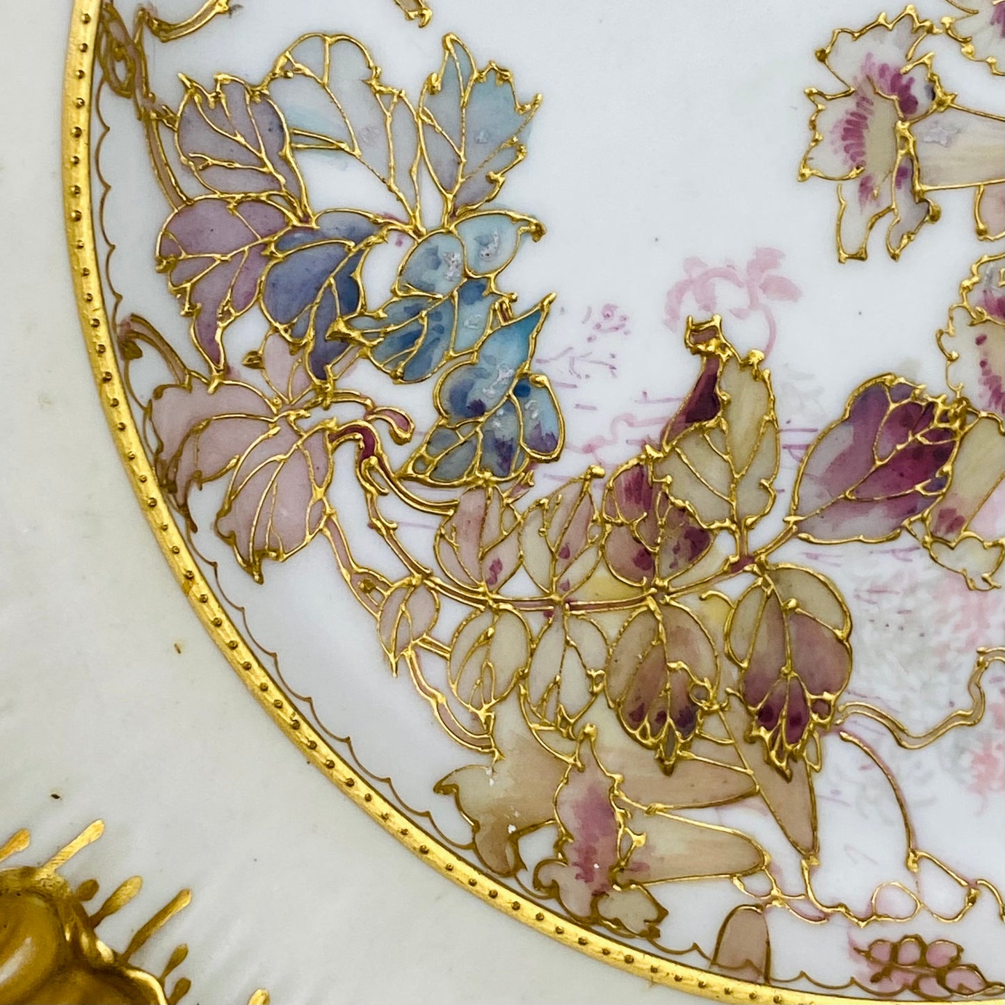 c1892 Antique Plate by Doulton Burslem Scallop Edged Spanish Ware