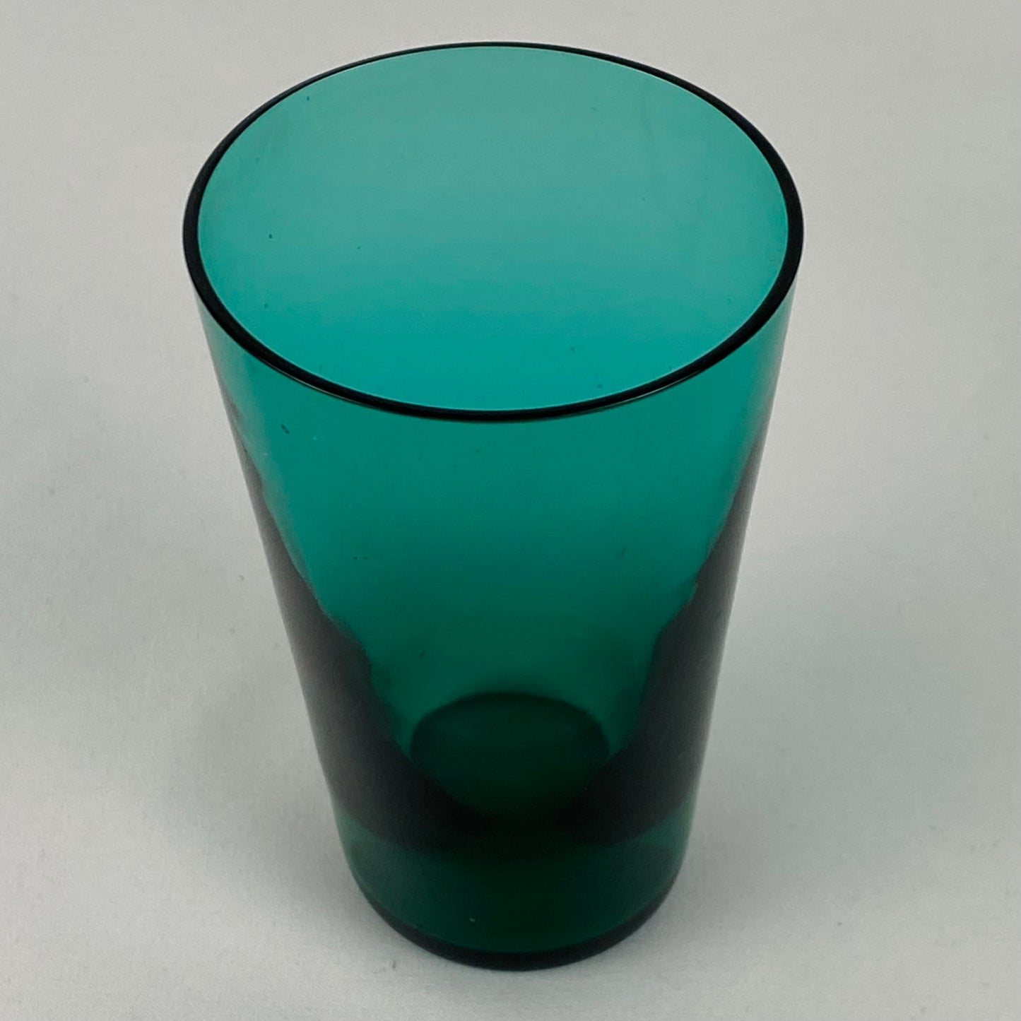 Antique Set of 6 Teal Bristol Green Glass Tumblers Victorian c1890 English
