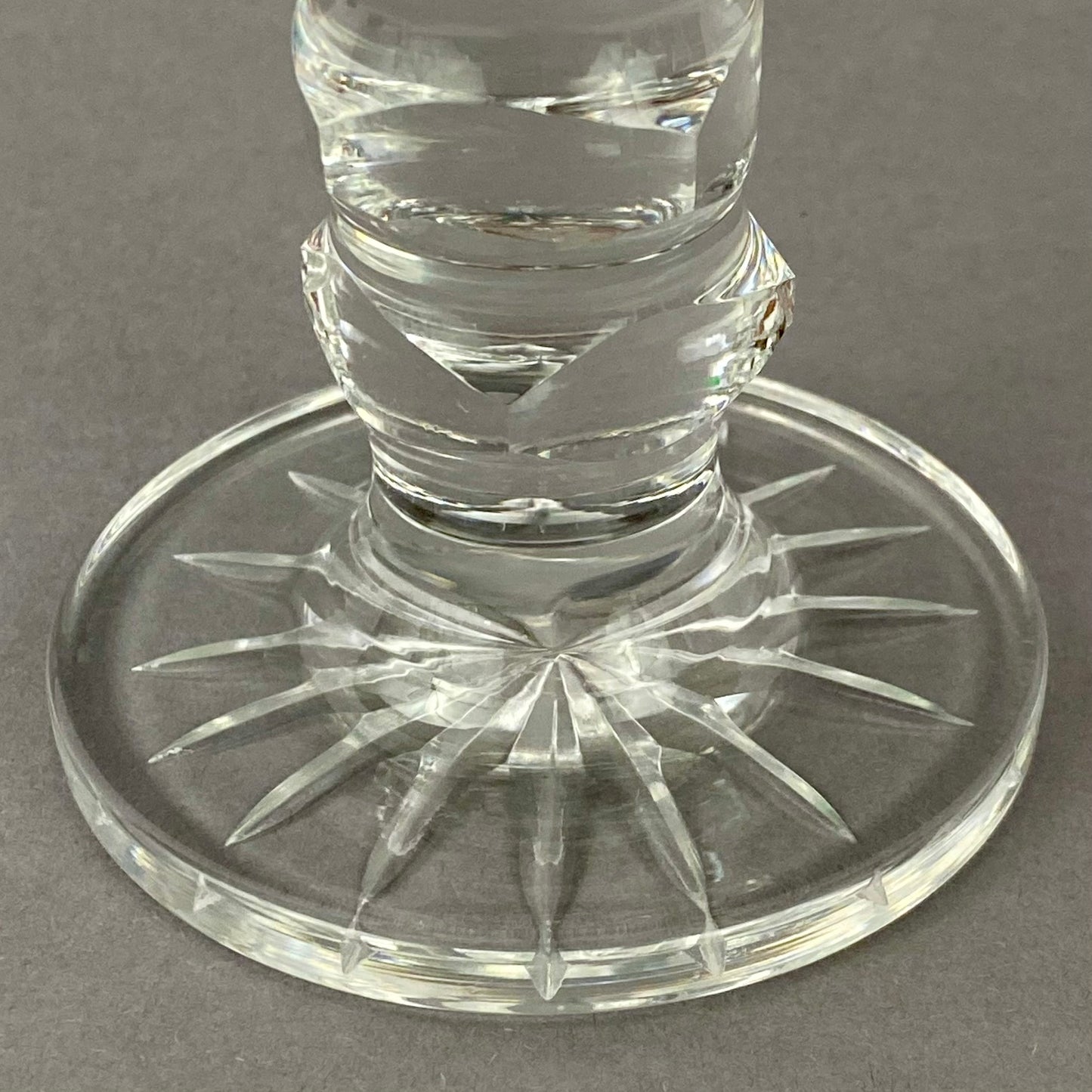 Six Chalice Glass Goblets Bohemian Cut Star & Fan Heavy VTG Hand Cut Crystal