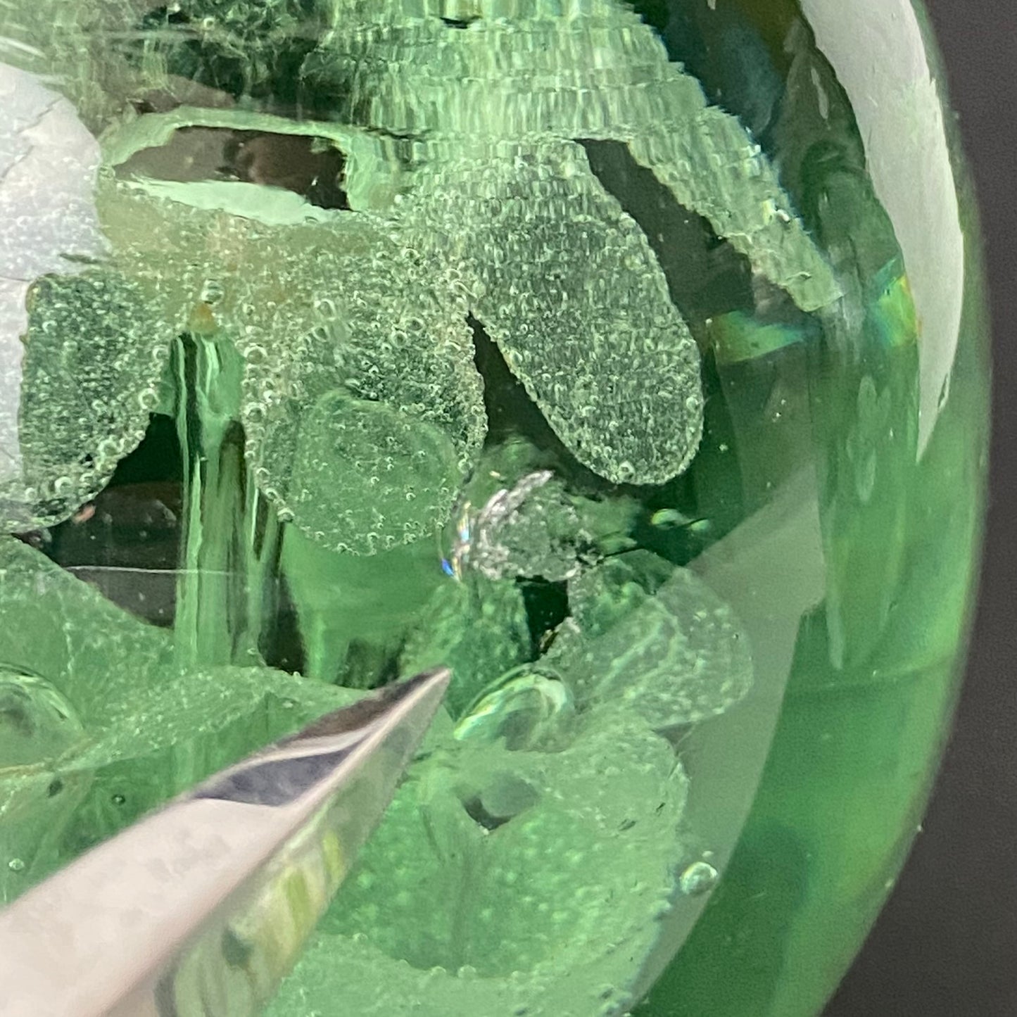 Victorian Green Bottle Dump Glass Antique Paperweight or Door Stop