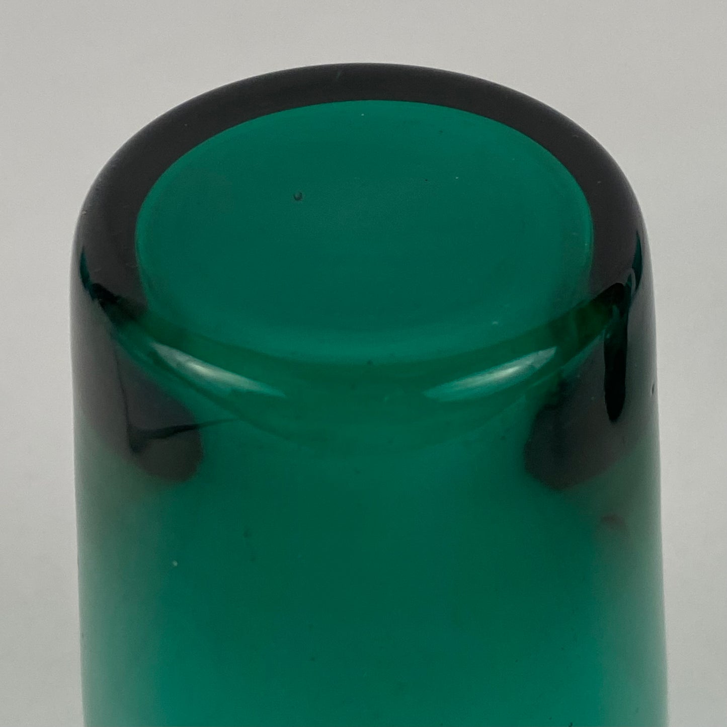 Antique Set of 6 Teal Bristol Green Glass Tumblers Victorian c1890 English