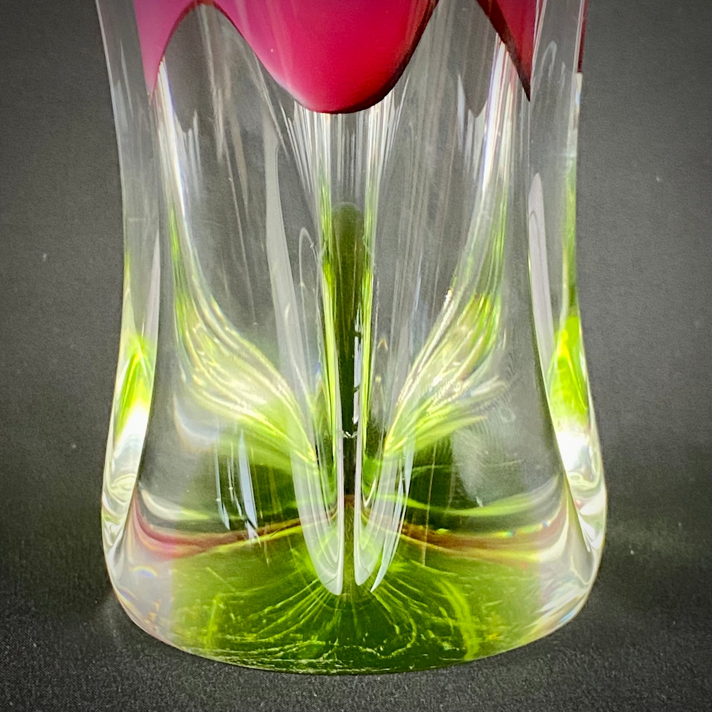 Vintage Josef Hospodka for Chribska Glass Sommerso Vase 1960’s 26cm’s