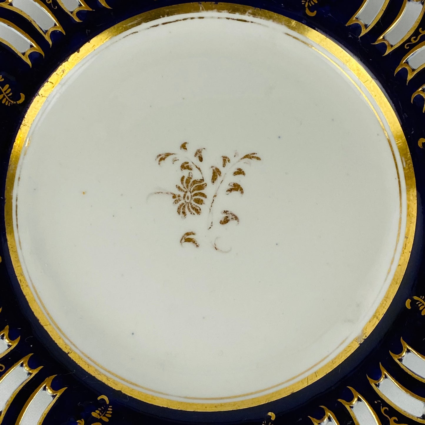 c1840 Antique John Ridgway #8579 Gold Gilt Porcelain Dessert Service