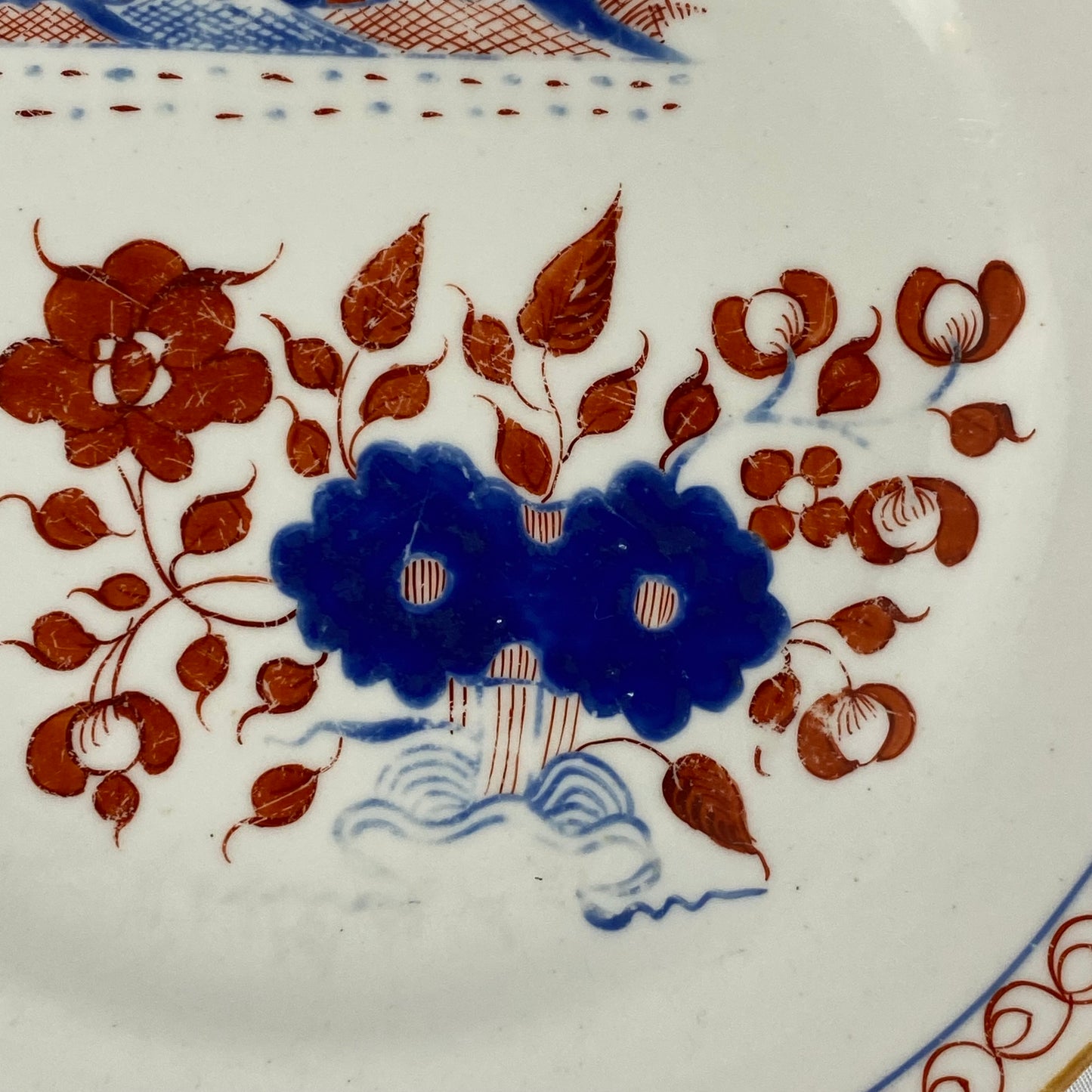 19thc Antique c1803 Spode 5 Plates~ Dolls House Pattern 488~