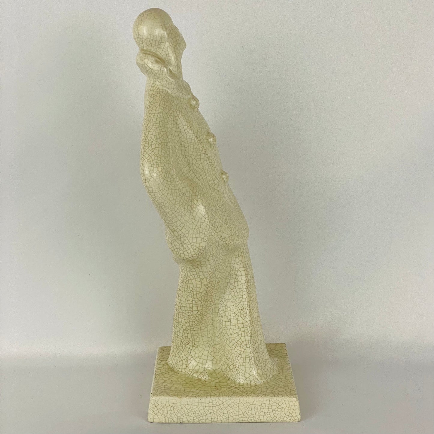 Antique Orchies Art Deco French c1920s Pottery Poirret Clown Figurine
