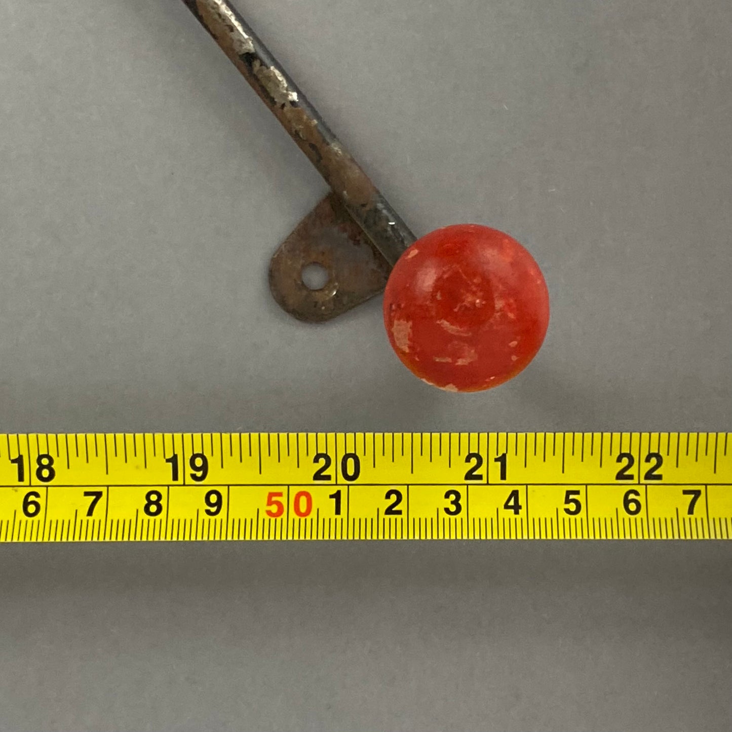 50s 60s Vintage Retro Zig Zag Atomic Sputnik Coat Hat Hooks Rack Wooden Ball