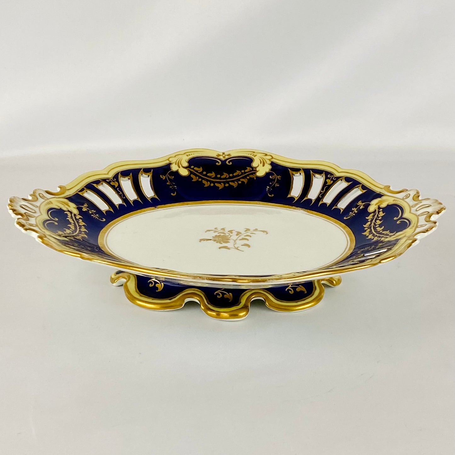 c1840 Antique John Ridgway #8579 Gold Gilt Porcelain Dessert Service