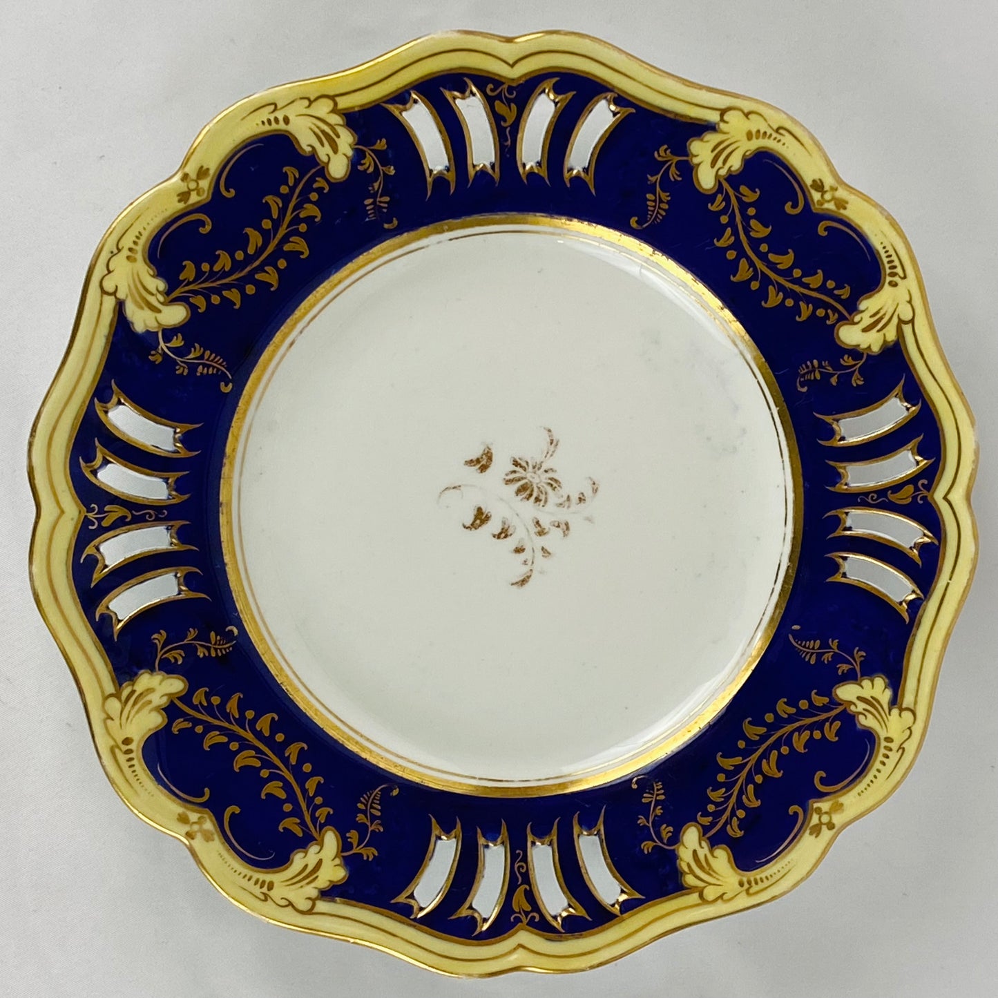 c1840 Antique John Ridgway #8579 Gold Gilt Porcelain Dessert Service