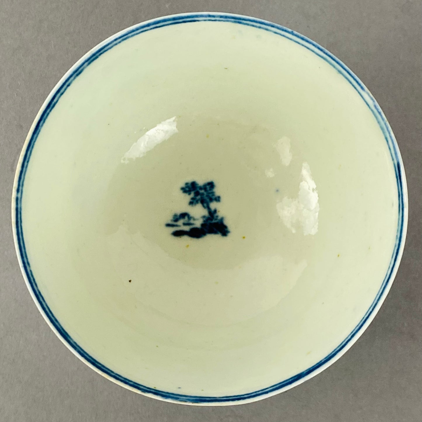 Antique Liverpool Porcelain Tea bowl Cup & Saucer Gainsborough Rural Lovers 18thc