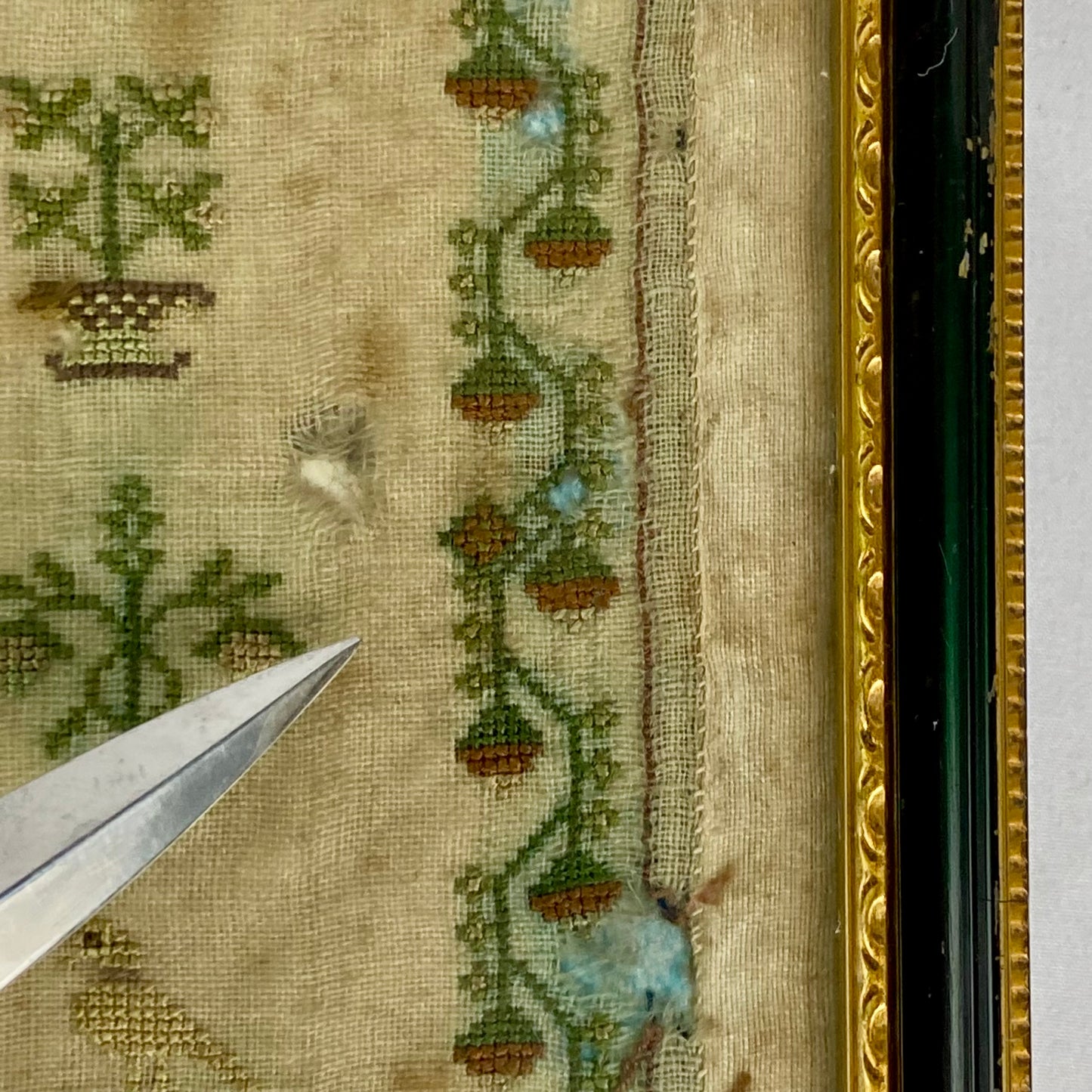 Antique Embroidery Needlework Sampler April 3rd 1834 Victorian Poetry English by Lucy Ann Major
