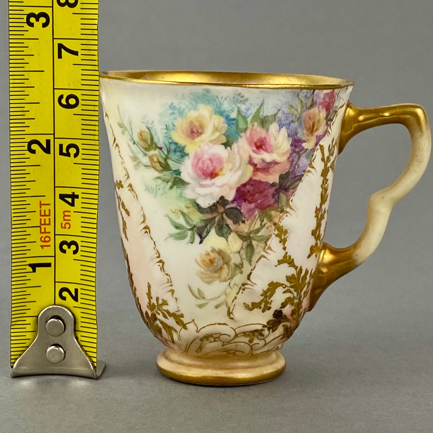 Doulton Burslem 19thc Coffee Cup Antique Demitasse Espresso Gold Gilt c1887
