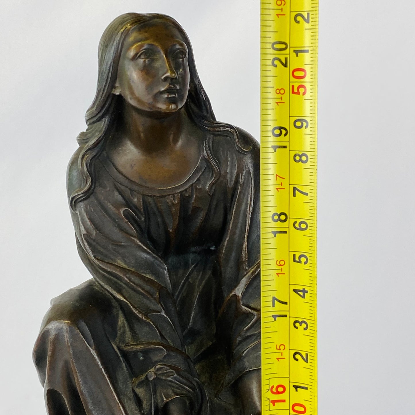 Guyerdet Clock Mary Magdalene Bronze by Theodore Gechter c1840 French Antique