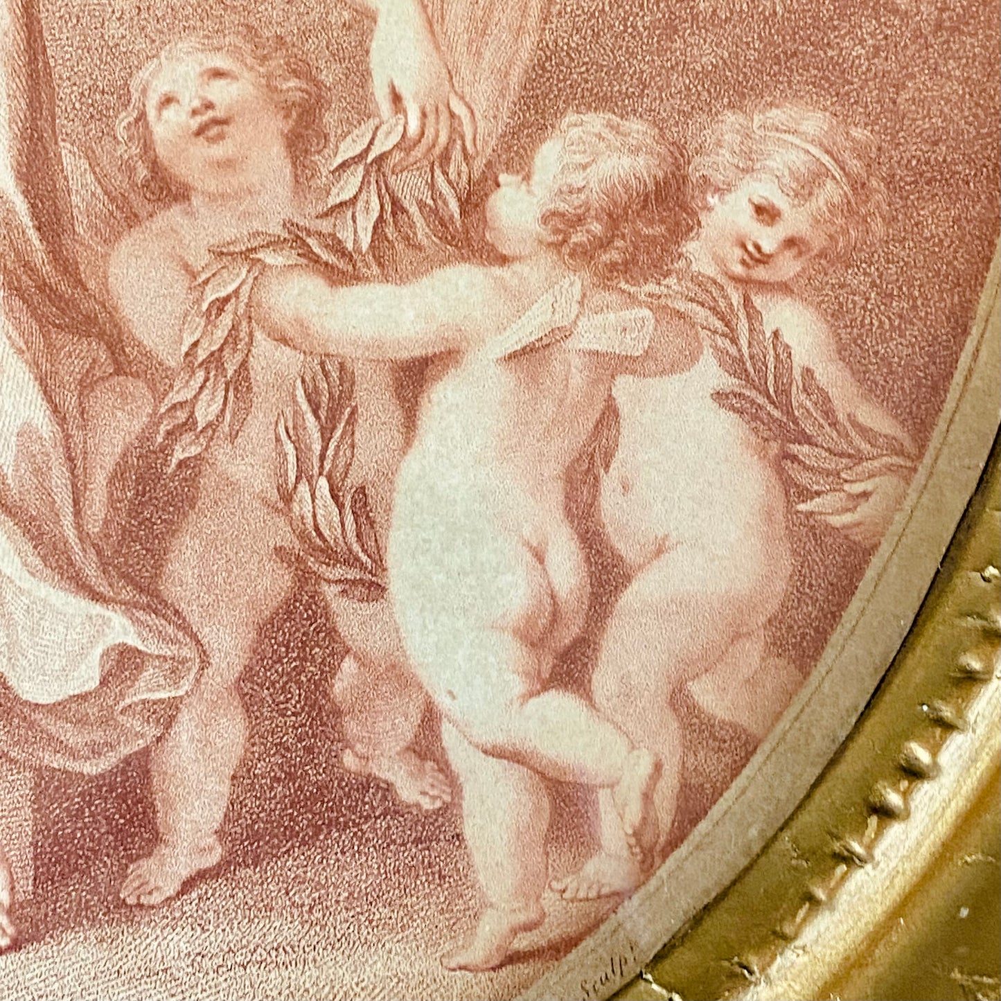18thc Antique Pair of Oval Engravings by Bartolozzi c1781 aft Cipriani & Amiconi