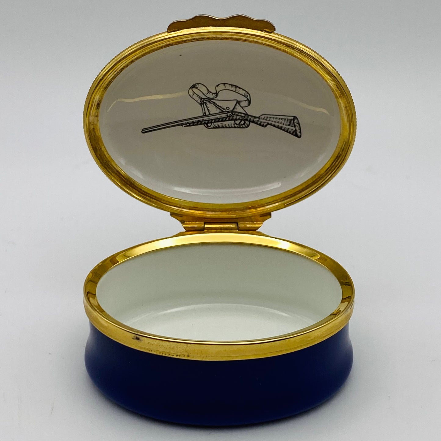 Game Bird Shooting Hunting Scene Halcyon Days Enamel Trinket Box Pill Pot London
