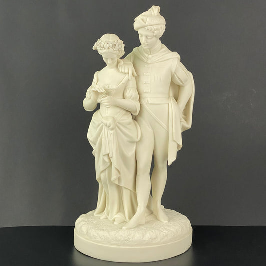 Worcester Parian Porcelain Figurine Kerr & Binns C1860 Faust & Margaret