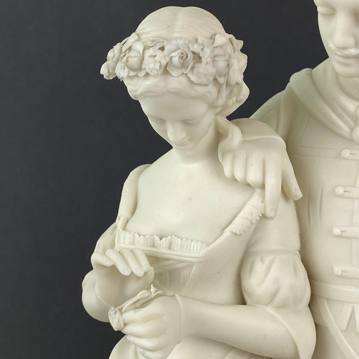 Worcester Parian Porcelain Figurine Kerr & Binns C1860 Faust & Margaret
