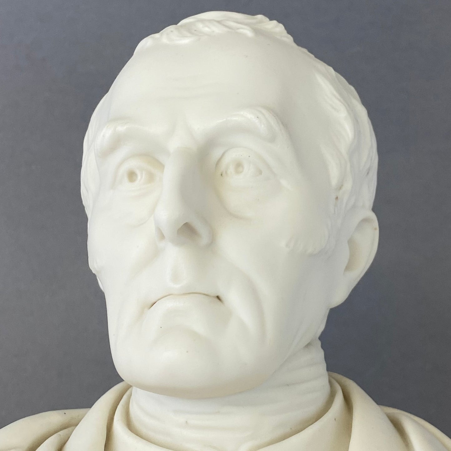 Coalport Porcelain by Joseph Pitts Parian Bust Duke of Wellington Antique c1852