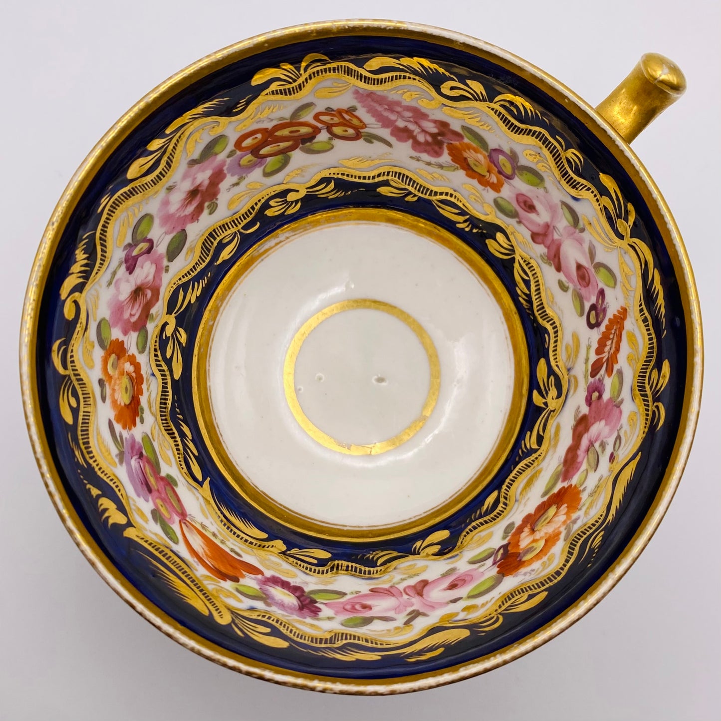 Coalport Cup & Saucer Antique English Porcelain C1815 Pattern #500