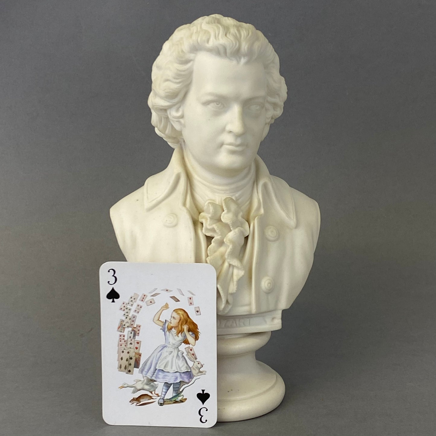 Antique 19thc Parian Porcelain Bust Composer Mozart by Robinson & Leadbeater