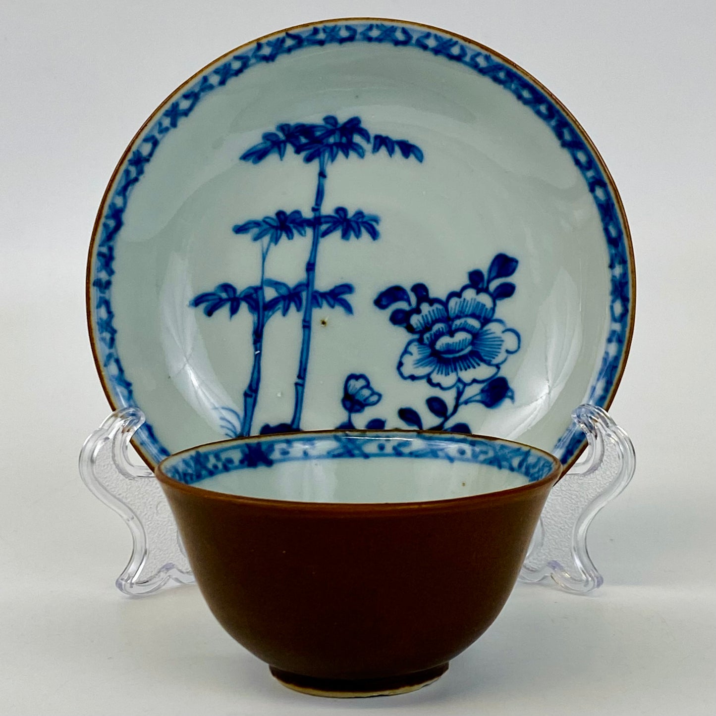 Nanking Cargo Shipwreck Chinese Batavian Porcelain Tea Bowl & Saucer c1752