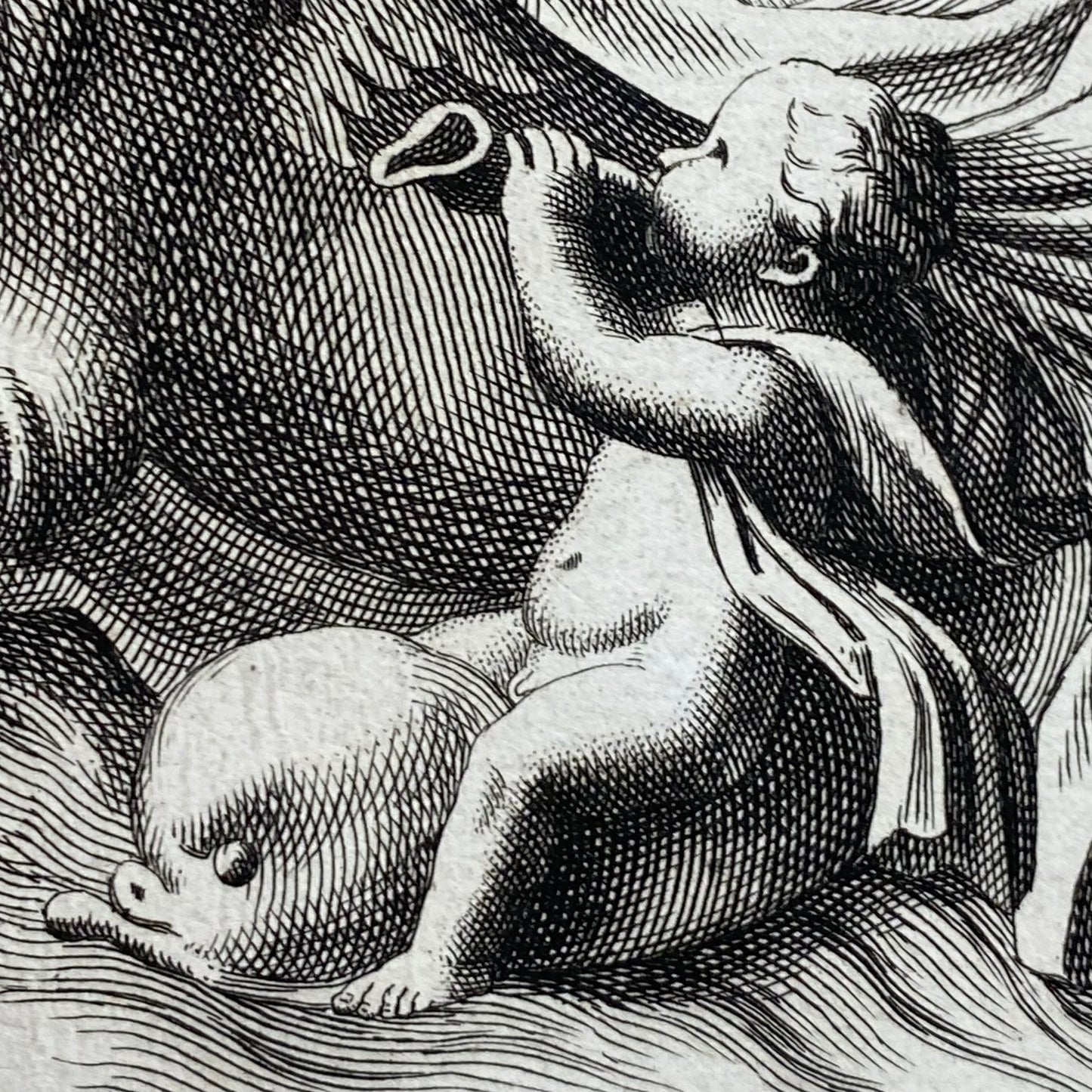 Antique Venus Marina Engraving c1719 - Bernard de Montfaucon Mythological Print