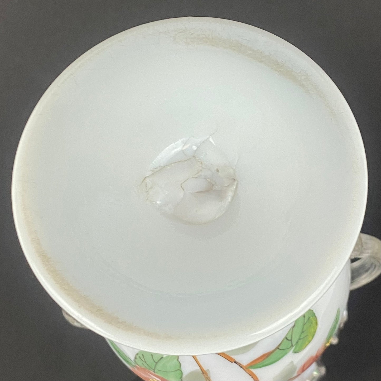 Rare Pair Fenton Vases Vtg c1940s Silver Crest Ruffle Milk Glass Pink & White