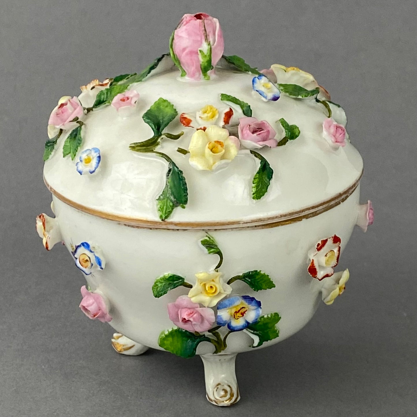 Antique Tea / Coffee Pot Set Meissen style Ernst Bohne Söhne Porcelain c1878+