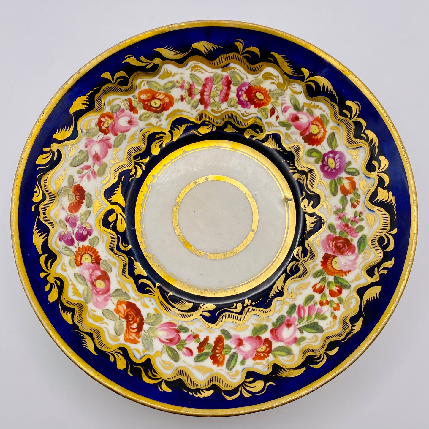 Coalport Cup & Saucer Antique English Porcelain C1815 Pattern #500