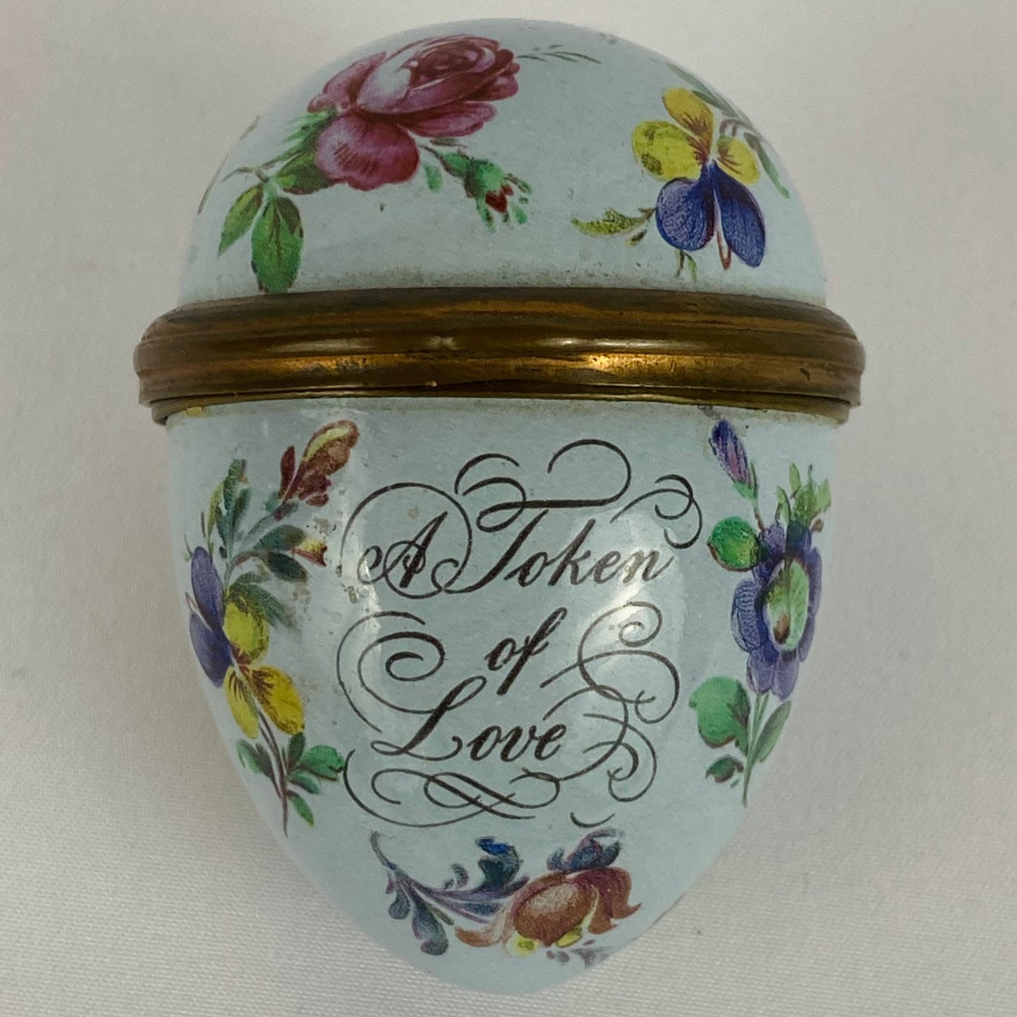 A Token of Love Vintage Halycon Days Enamel Trinket Box Pill Pot Ltd London